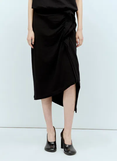 Dries Van Noten Women Cotton Midi Skirt In Black