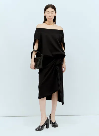 Dries Van Noten Women Cotton Midi Skirt In Black