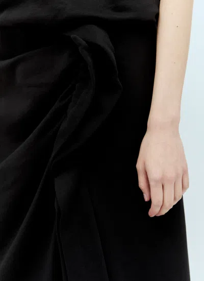 Dries Van Noten Women Cotton Midi Skirt In Black