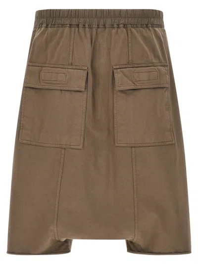 Drkshdw Drawstring Pods Bermuda Shorts In Brown