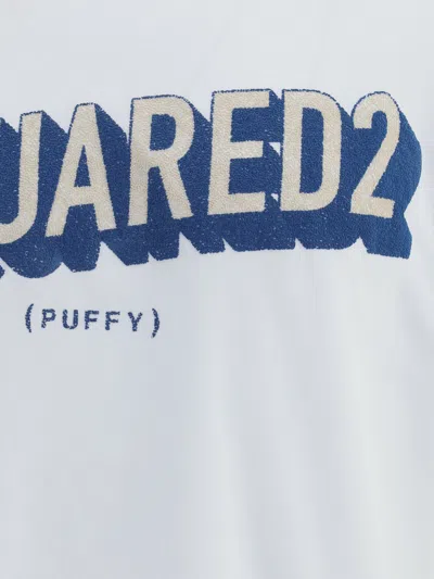 Dsquared2 Graphic Logo Cotton T-shirt In White