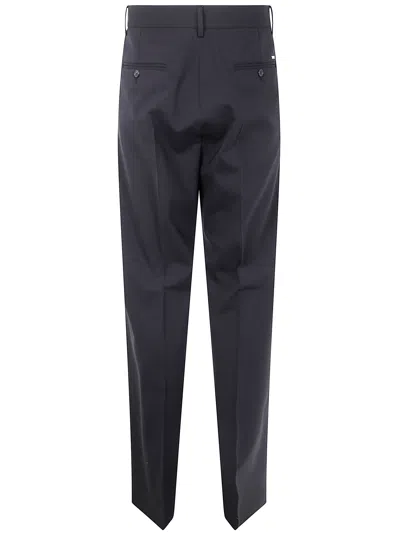 Dsquared2 Wool Press Pleat Trousers In Blue