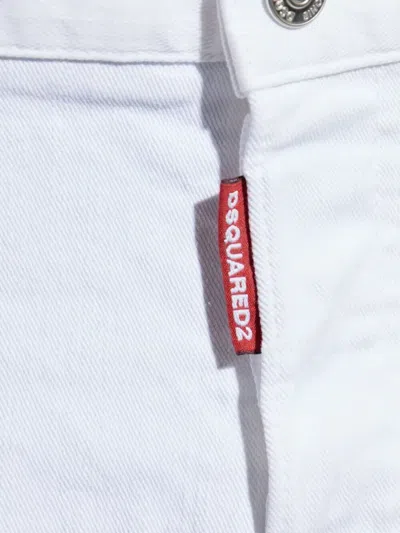 Dsquared2 Jeans With Belt Loops In White