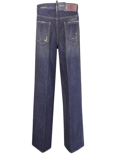 Dsquared2 Straight-leg Denim Jeans With Distressed Detailing
