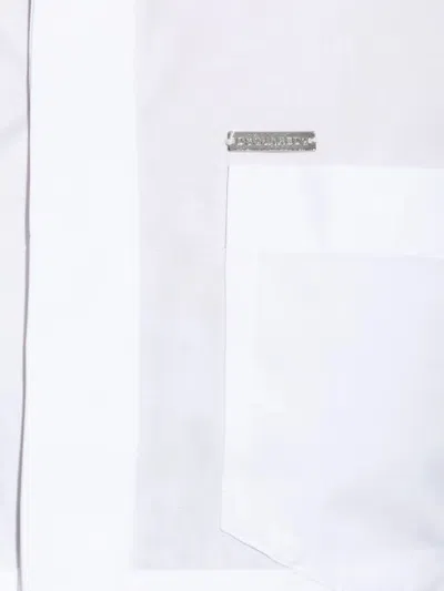 Dsquared2 Rounded Cropped Shirt In White