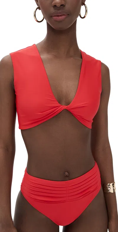 Ramy Brook Oliwia Bikini Top Flame In Red