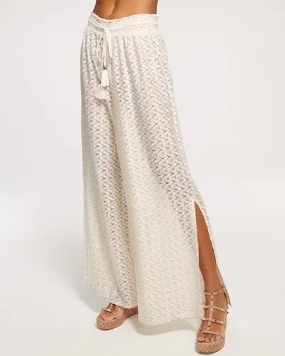 Ramy Brook Glora Zigzag Coverup Pant In White Zigzag