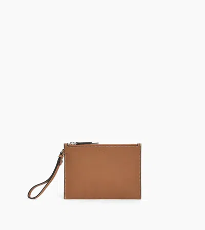 Le Tanneur Pochette Zippée Avec Dragonne En Cuir Grainé