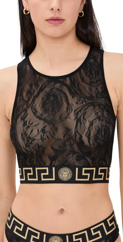 Versace Underwear Top Baroque Jacq Clothing In Black