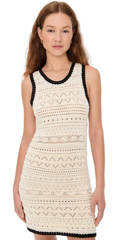 La Ligne Mallory Mini Dress Cream/black In Neutral