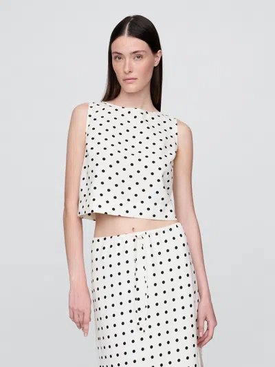 Gap Linen-blend Crop Shell Tank Top