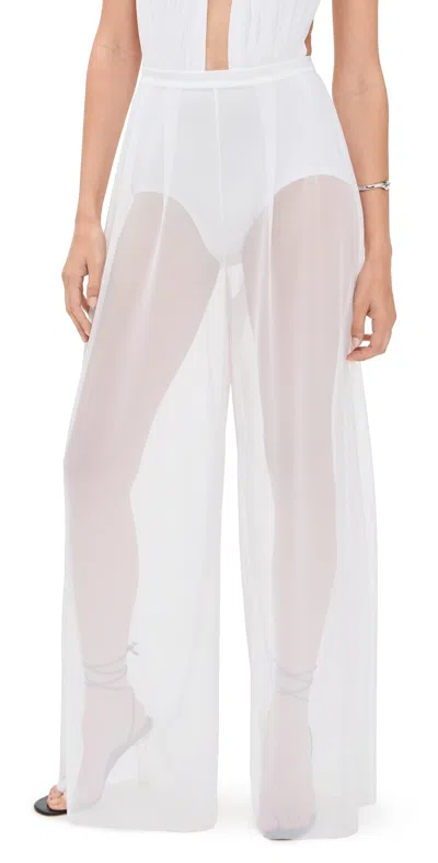 Norma Kamali Pleat Pants Snow White In White