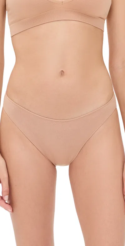 Lunya Seamless Modal Bikini Hushed Tan In Brown
