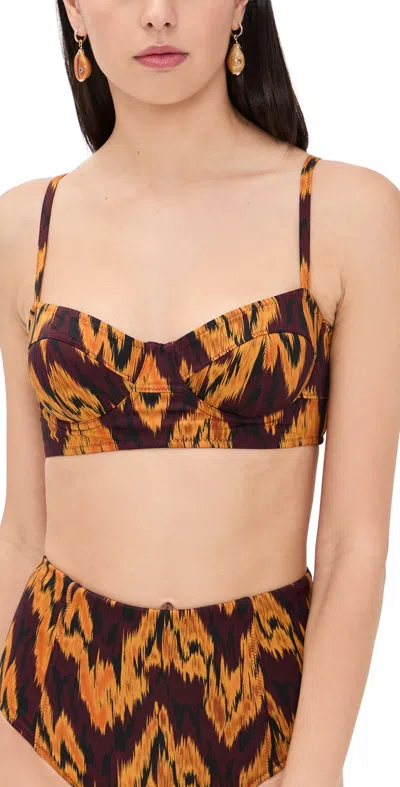Ulla Johnson Zahara Bikini Top Terra In Brown