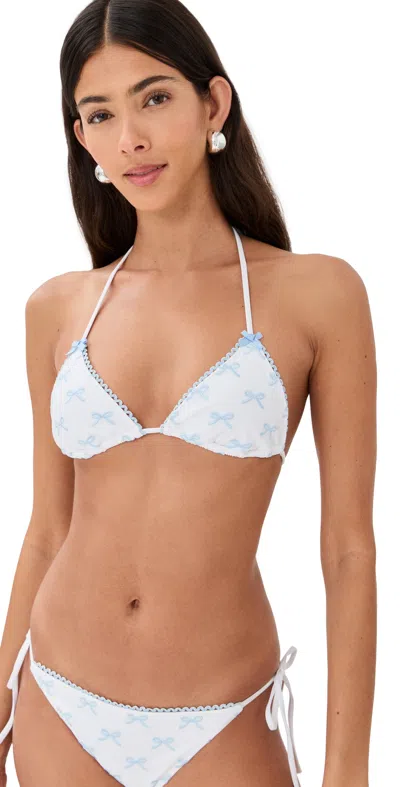 Solid & Striped X The Summer I Turned Pretty The Iris Top Embroidered Bows In White