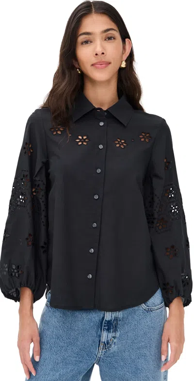 Tanya Taylor Marina Top Black In Black