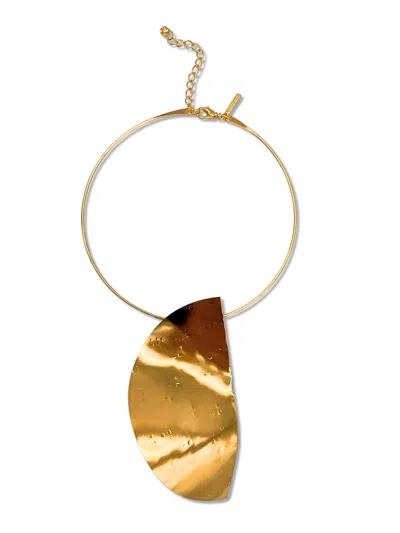 Jaredjamin Women's Gold Geo Twist Pendant Neck Wire