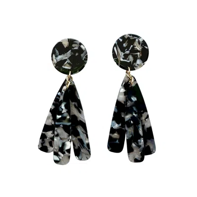 Closet Rehab Women's Neutrals / Black / Brown Petal Drop Earrings In Home By 8