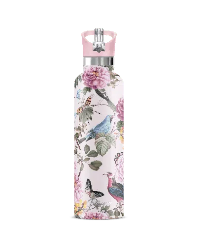 My Bougie Bottle Pink / Purple Primavera Floral &fauna Insulated Water Bottle