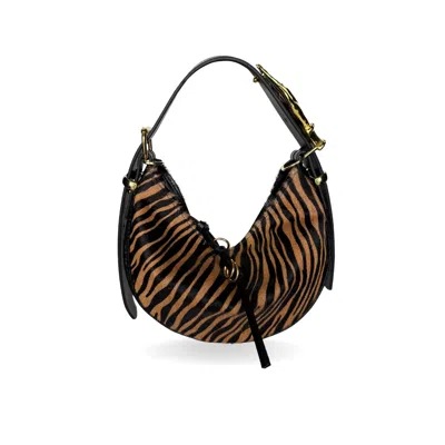 Indigolush Women's Black Wild Mini Hobo Tiger