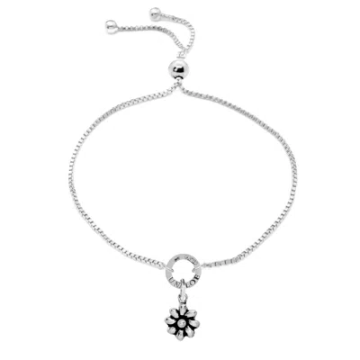 Unaloe Women's Sterling Silver Bracelet With Floral