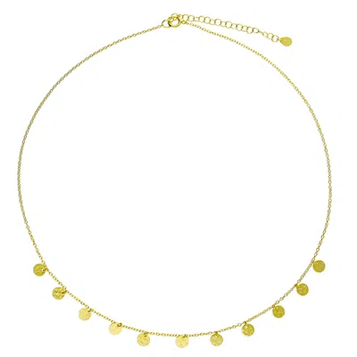 Kaizarin Women's Gold Plated Tassel Charm Necklace