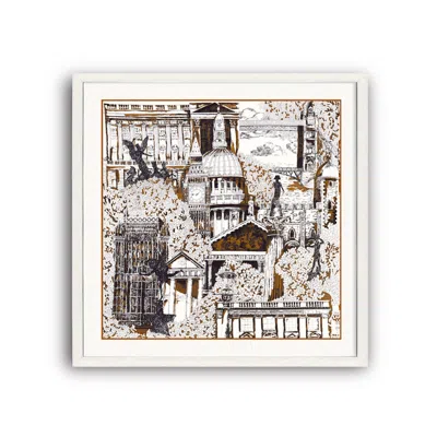 Richard Allan London Brown / Yellow / Orange Ginger London Art Print