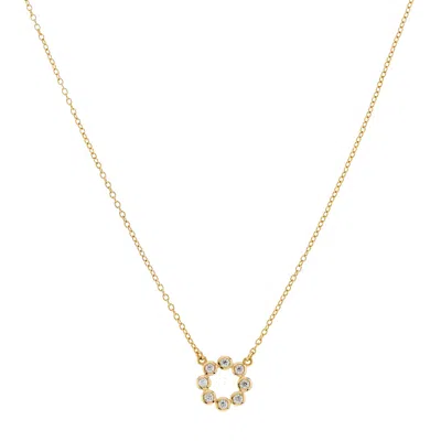 Auree Jewellery Women's Gold / White Ortigia Mini Moissanite & Gold Vermeil Necklace