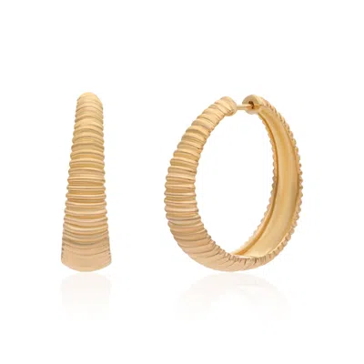 Preeti Sandhu Women's Gold Ridged Hobo Vermeil Hoops