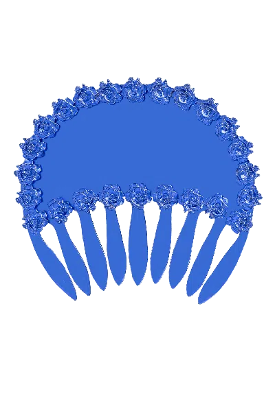 Lavani Jewels Women's Peineta Rosario Blue Comb In Blue
