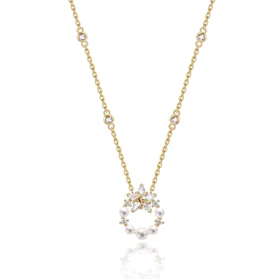 Fanci Me Women's Gold / Silver Vega Aureole Twinkling Star Alpha Lyrae Sterling Silver Necklace - Yellow