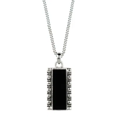 Charlotte's Web Jewellery Maharani Men's Silver Necklace - Black Onyx