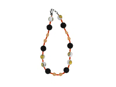 Vickisarge Women's Yellow / Orange / Black Pumpkin Parade Eyes Everywhere Necklace