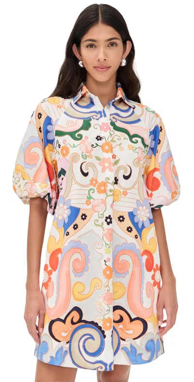 De Loreta Este Dress Rambutan In Multi