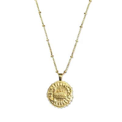 Rize Women's Scorpio Zodiac Manifesting Necklace Double Sided - Gold Vermeil