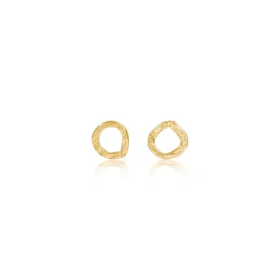 Lily Flo Jewellery Women's Pure Gold Karma Circle Gold Earrings