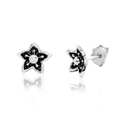 Unaloe Women's Sterling Silver Earrings With Sea Anemone