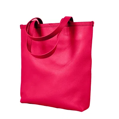 Godi. Women's Pink / Purple The Ivy Handmade Leather Tote Bag In Hot Pink