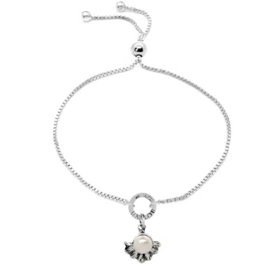 Unaloe Women's Sterling Silver Oceania With Pearl Bracelet