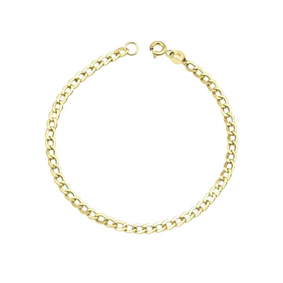 Jewelsty Fine Jewelry Women's Solid Gold Mini Curb Chain Bracelet