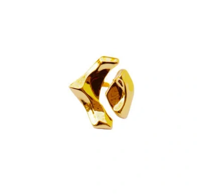 Nicole Amato Women's Waves Open Ring - Gold
