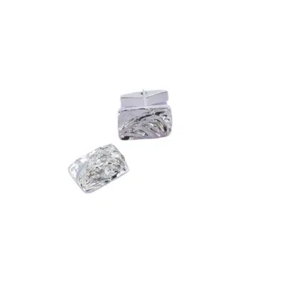 Simon Kemp Jewellers Men's Wave Cufflinks In Solid Sterling Silver