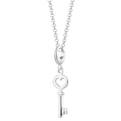 Lily Charmed Women's Sterling Silver Key Charm Necklace