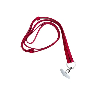 Godi. Pink / Purple Handmade Leather Crossbody Phone Strap In Hot Pink