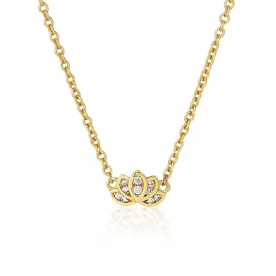 Alura Copenhagen Jewellery Women's White / Gold Gaia Lotus Necklace