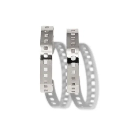 Jaredjamin Women's Silver Girls On Film Hoop Post Earrings