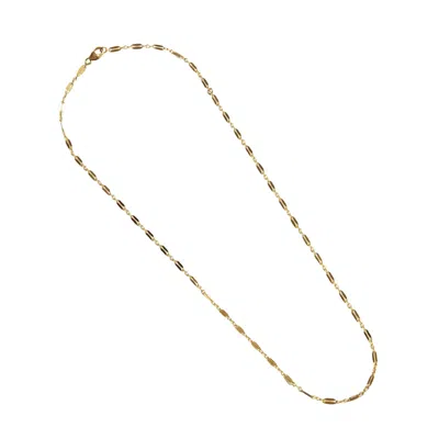Outofoffice Women's Sophia Chain Necklace Delicate Link Layering Chain Gold Filled