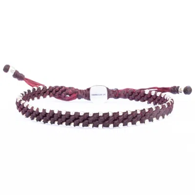 Harbour Uk Bracelets Red Rope & Silver Bracelet For Men London Connection