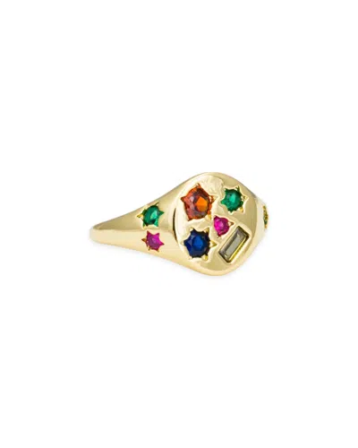 Kybele Studio Women's Gold Celestial Burst Signet Ring
