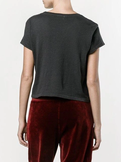 Shop Re/done Cropped Boxy Hanes 'perfect' T-shirt - Grey